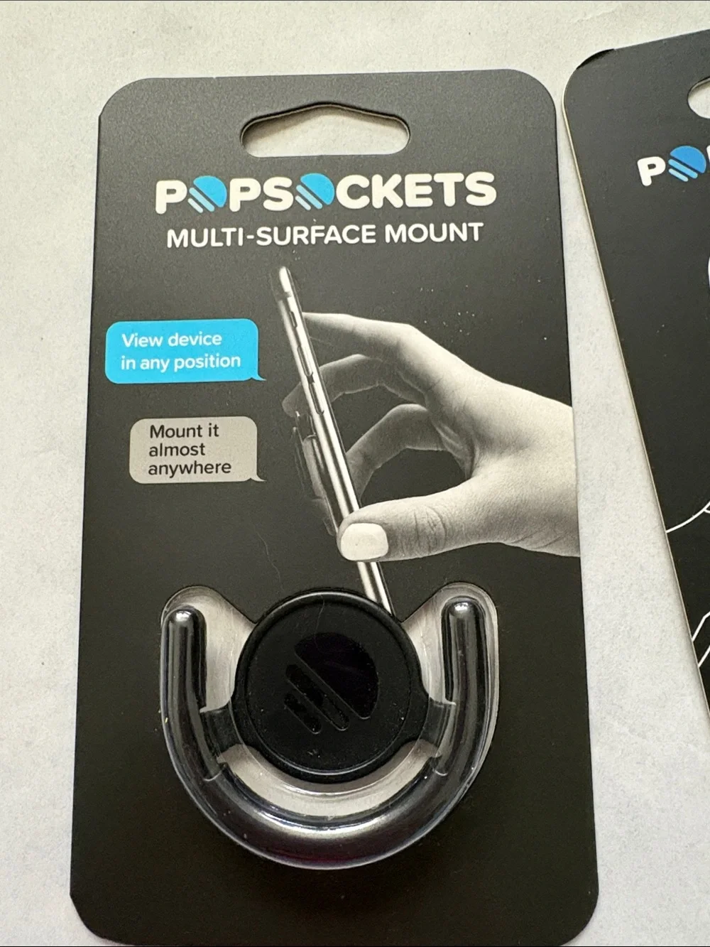 PopSockets Phone Grip & Multi-Surface Mount - Black & White golden silence new